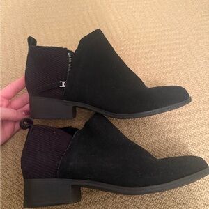 Toms Black Suede Ankle Booties